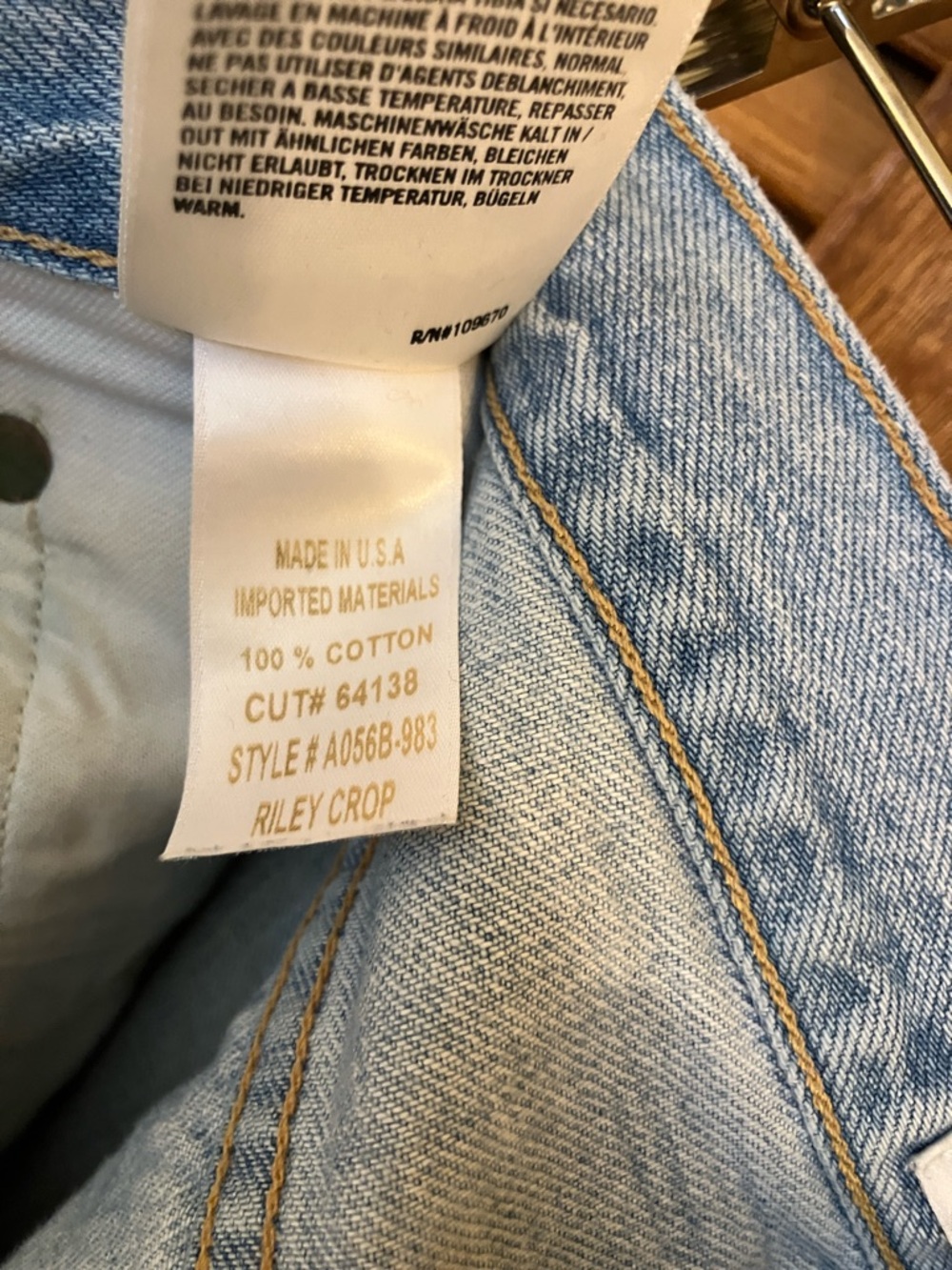 Agolde Riley Crop Size 26 - Picture 9 of 9